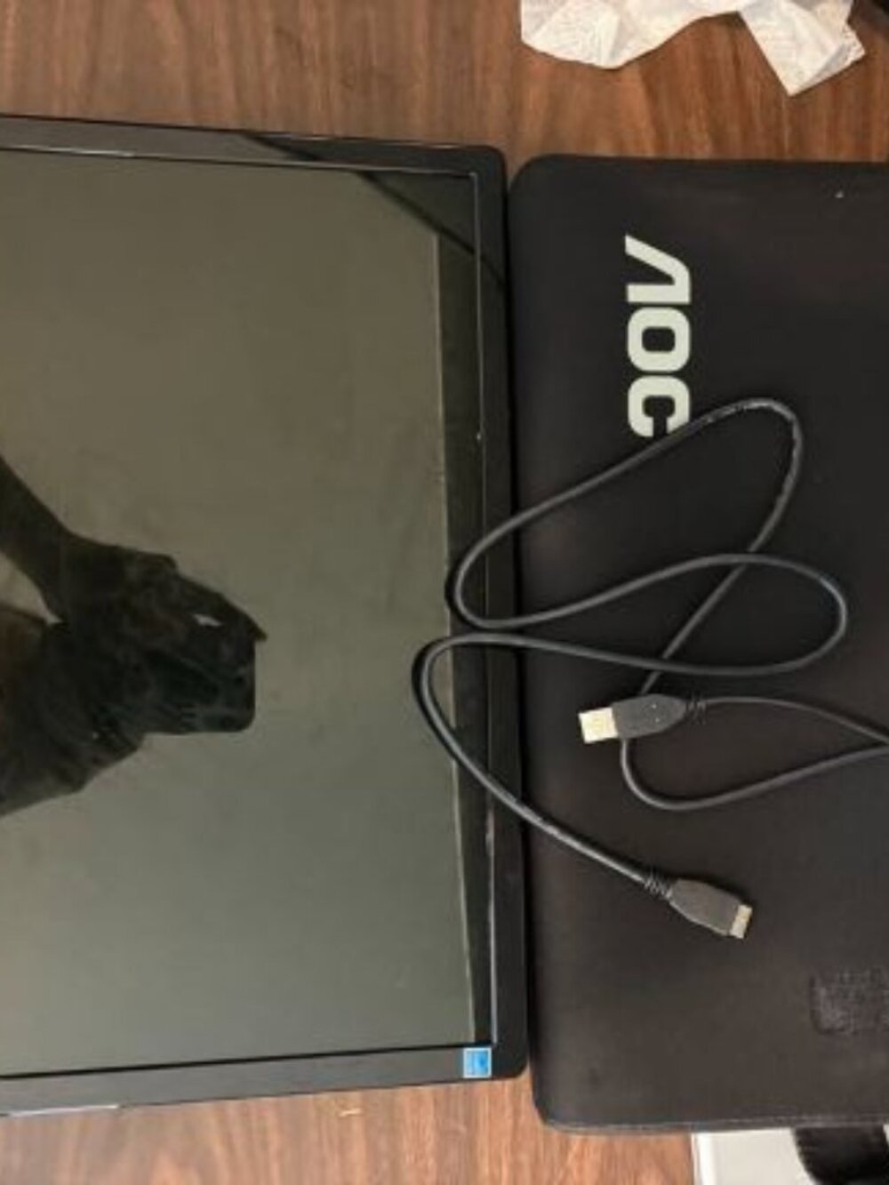 AOC USB 3.0 and 2.0 Powered Monitor 15.6” 156LM00005 Black
